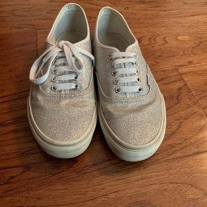 Silver Glitter Vans